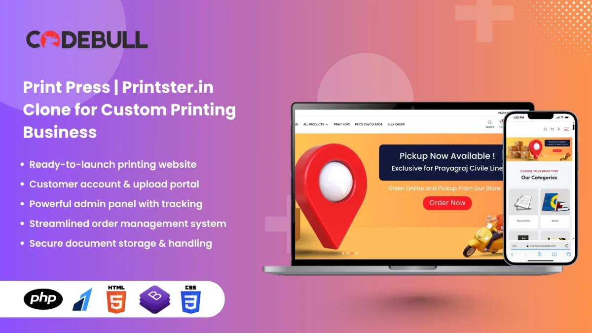PrintPress | Printster.in Clone for Custom Printing Business